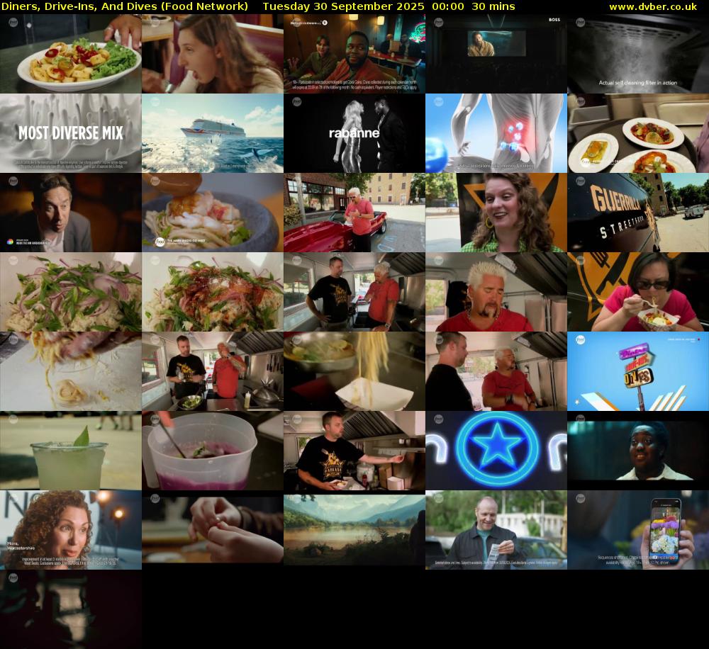 Diners, Drive-Ins, And Dives (Food Network) Tuesday 30 September 2025 00:00 - 00:30