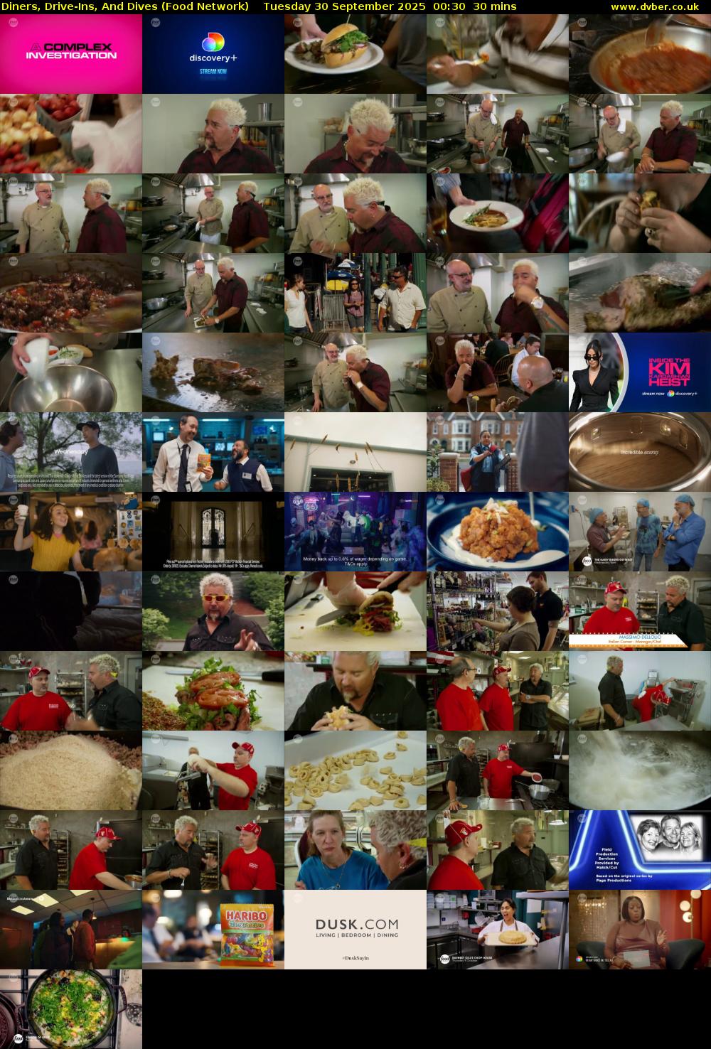 Diners, Drive-Ins, And Dives (Food Network) Tuesday 30 September 2025 00:30 - 01:00