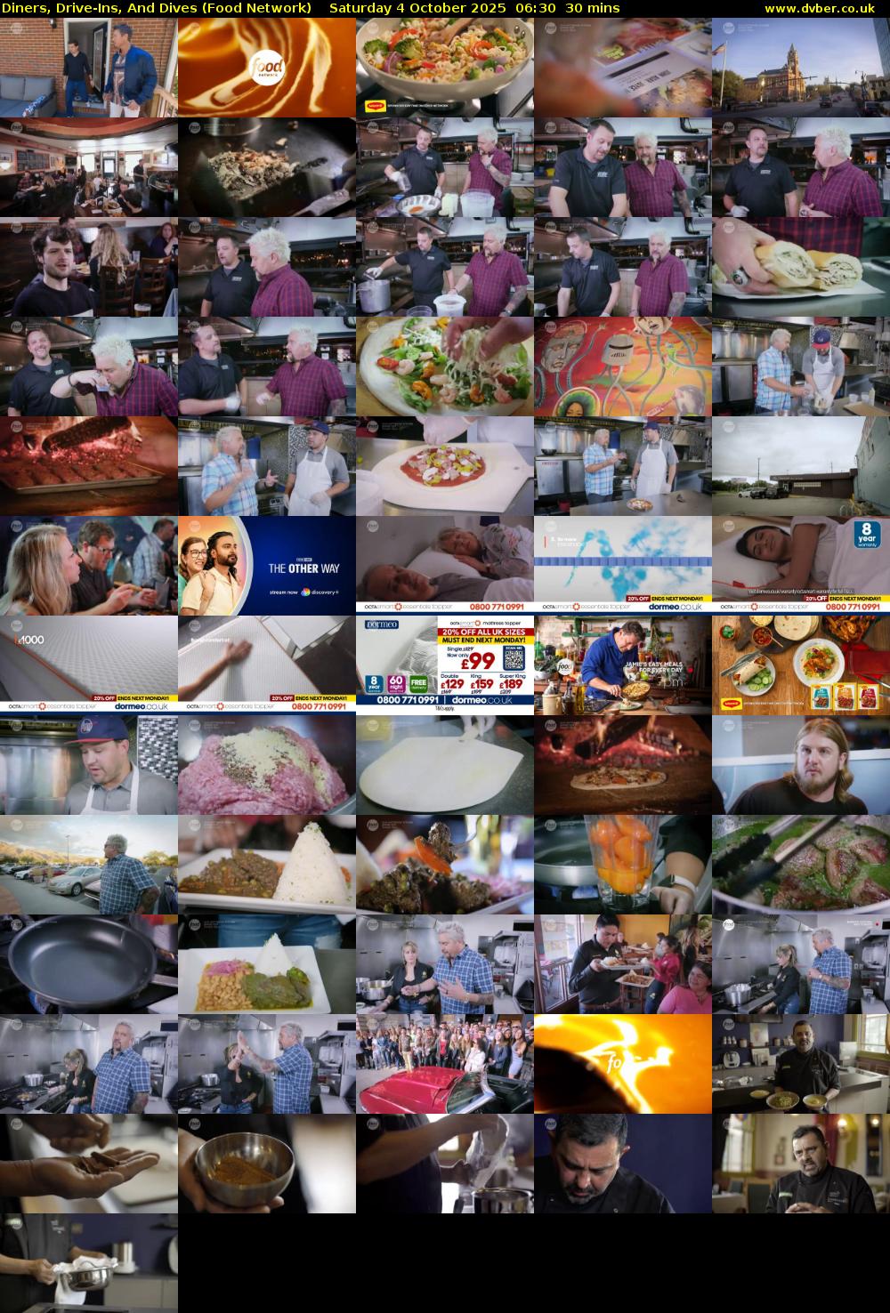 Diners, Drive-Ins, And Dives (Food Network) Saturday 4 October 2025 06:30 - 07:00