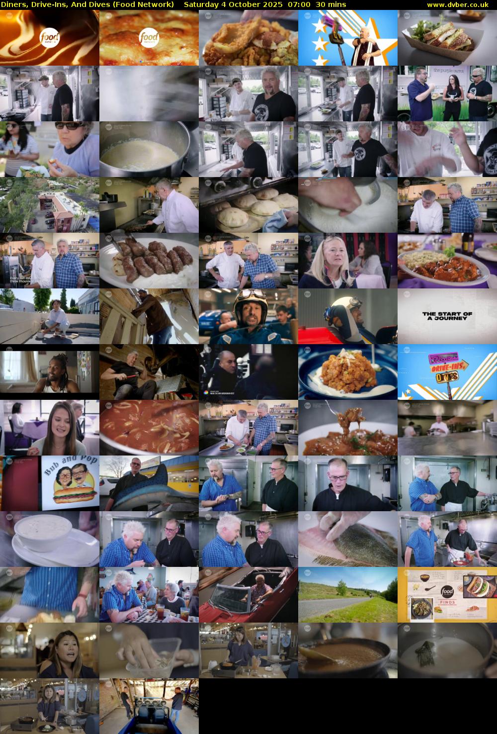 Diners, Drive-Ins, And Dives (Food Network) Saturday 4 October 2025 07:00 - 07:30