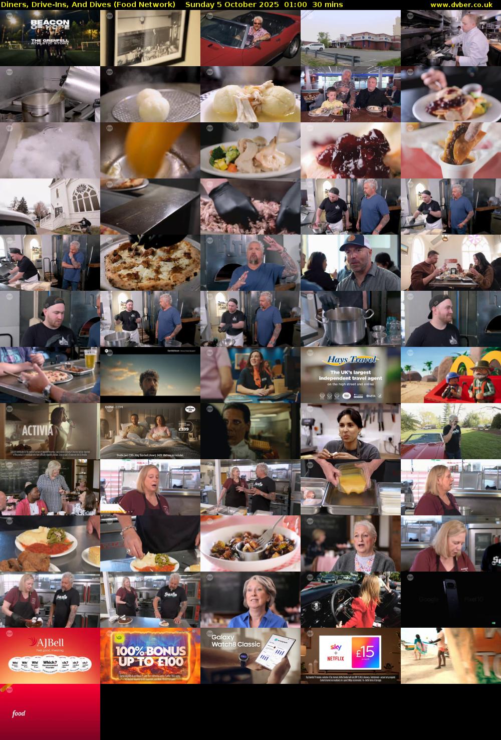 Diners, Drive-Ins, And Dives (Food Network) Sunday 5 October 2025 01:00 - 01:30