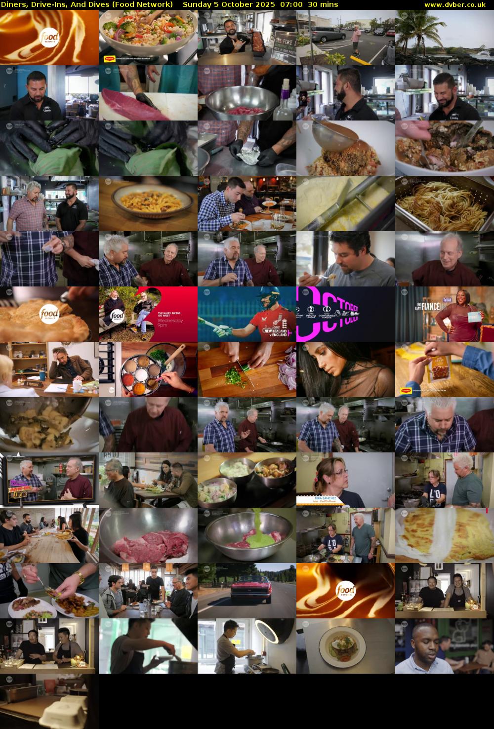 Diners, Drive-Ins, And Dives (Food Network) Sunday 5 October 2025 07:00 - 07:30