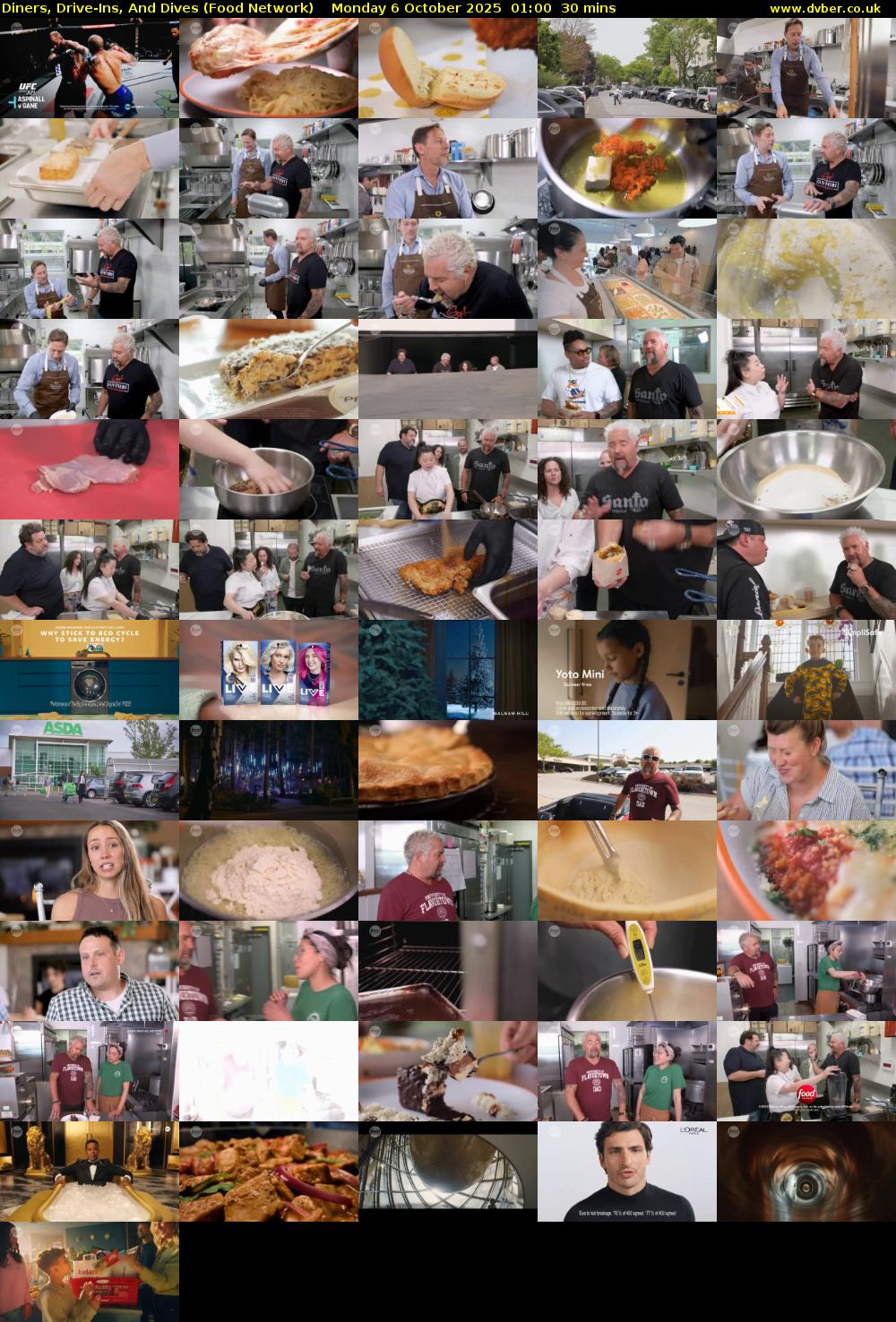 Diners, Drive-Ins, And Dives (Food Network) Monday 6 October 2025 01:00 - 01:30