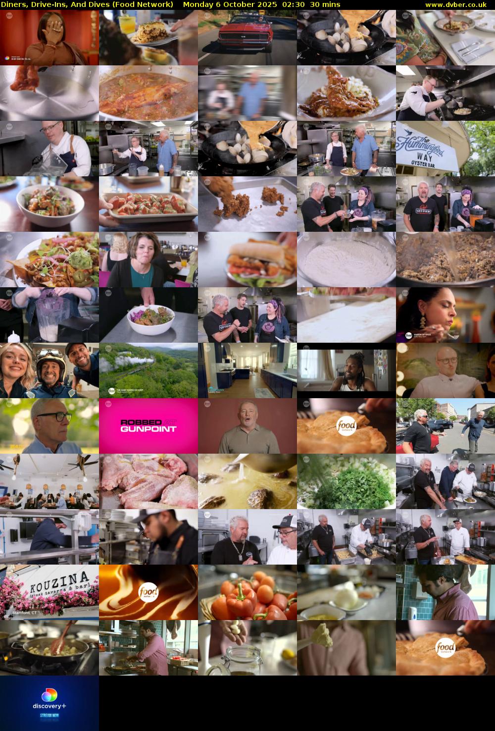 Diners, Drive-Ins, And Dives (Food Network) Monday 6 October 2025 02:30 - 03:00