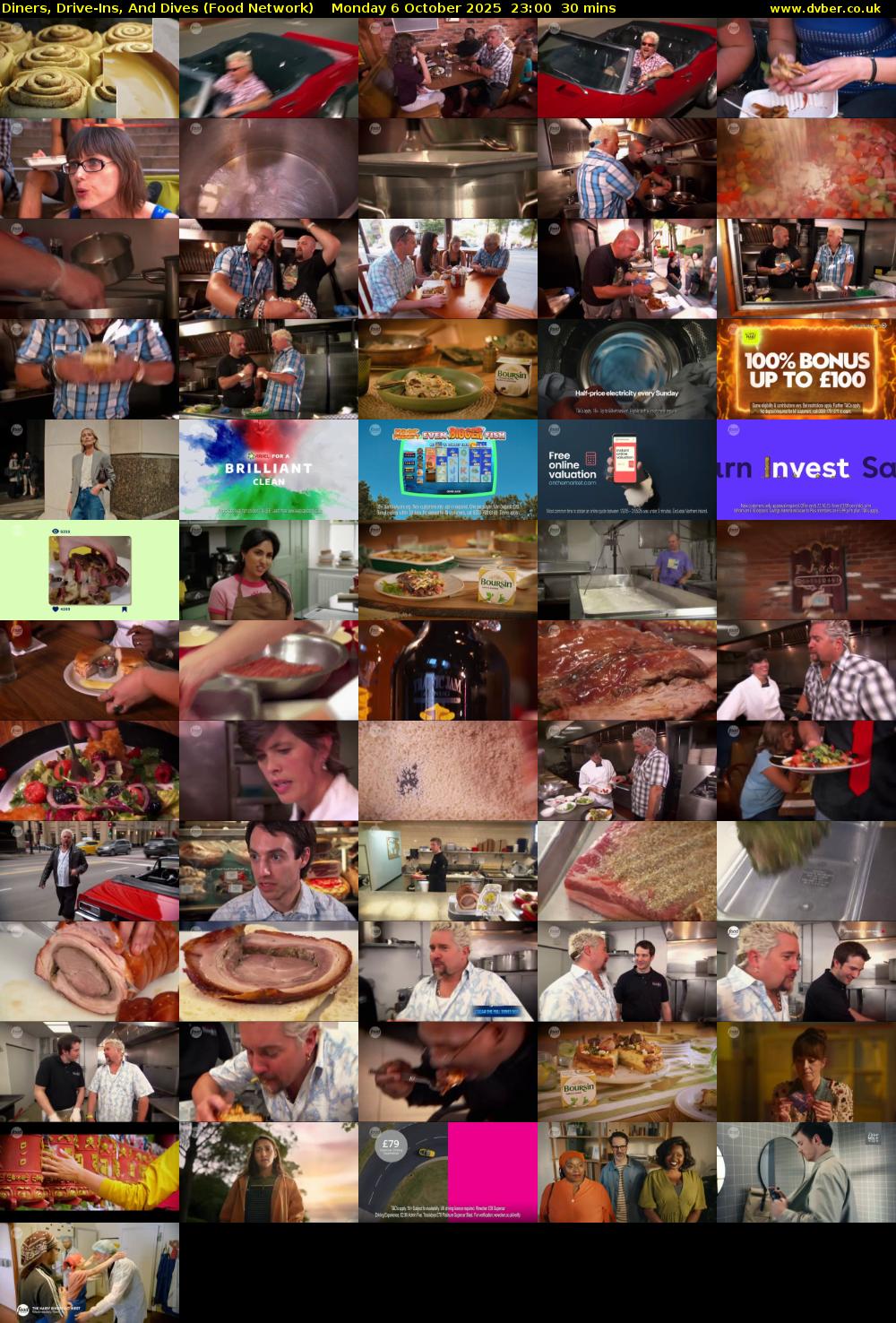 Diners, Drive-Ins, And Dives (Food Network) Monday 6 October 2025 23:00 - 23:30