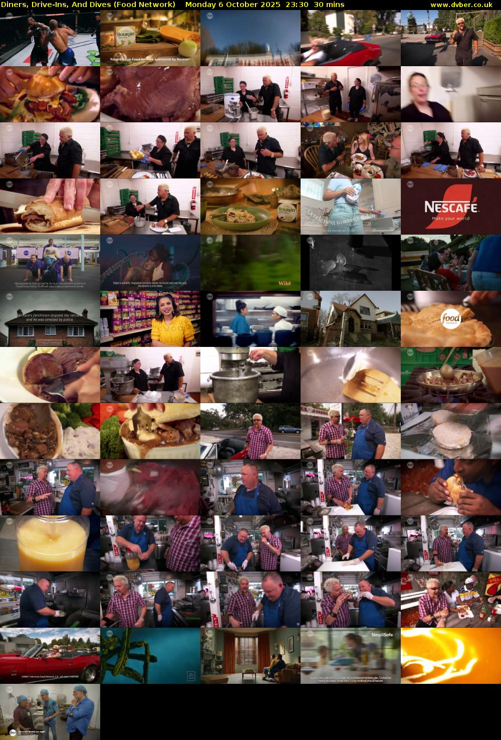 Diners, Drive-Ins, And Dives (Food Network) Monday 6 October 2025 23:30 - 00:00