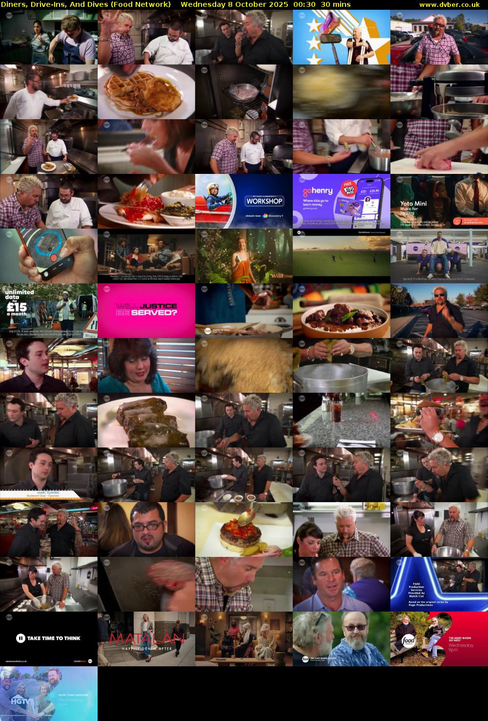 Diners, Drive-Ins, And Dives (Food Network) Wednesday 8 October 2025 00:30 - 01:00