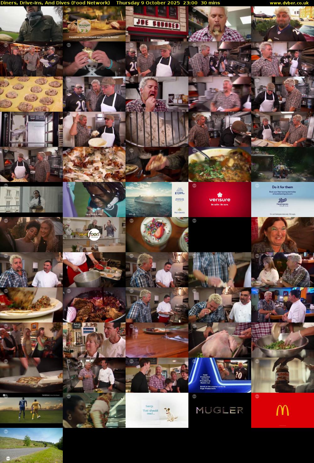 Diners, Drive-Ins, And Dives (Food Network) Thursday 9 October 2025 23:00 - 23:30