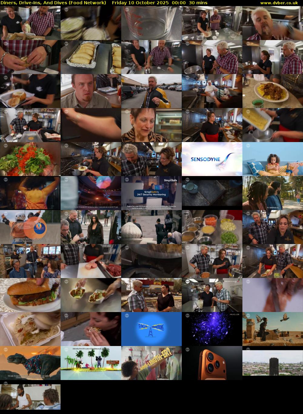 Diners, Drive-Ins, And Dives (Food Network) Friday 10 October 2025 00:00 - 00:30