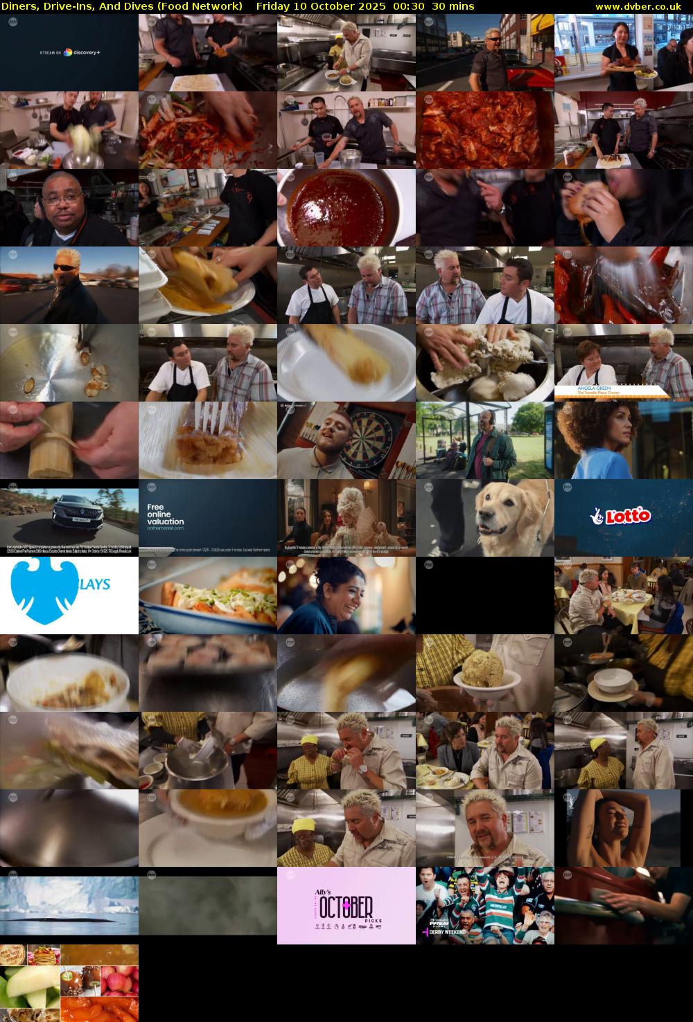 Diners, Drive-Ins, And Dives (Food Network) Friday 10 October 2025 00:30 - 01:00