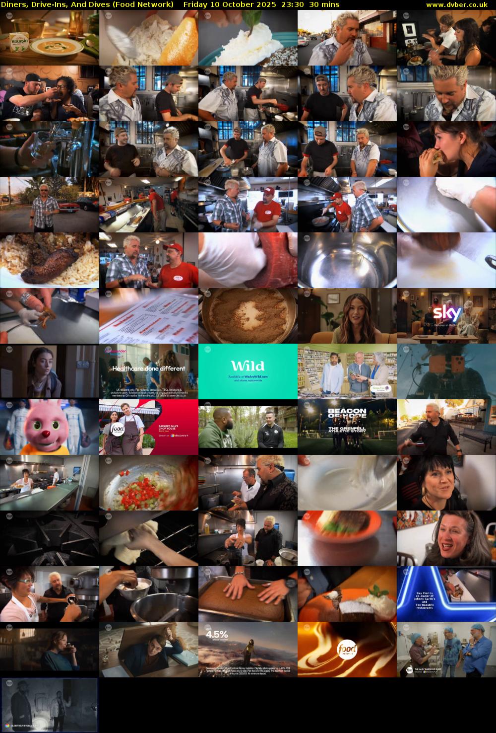 Diners, Drive-Ins, And Dives (Food Network) Friday 10 October 2025 23:30 - 00:00