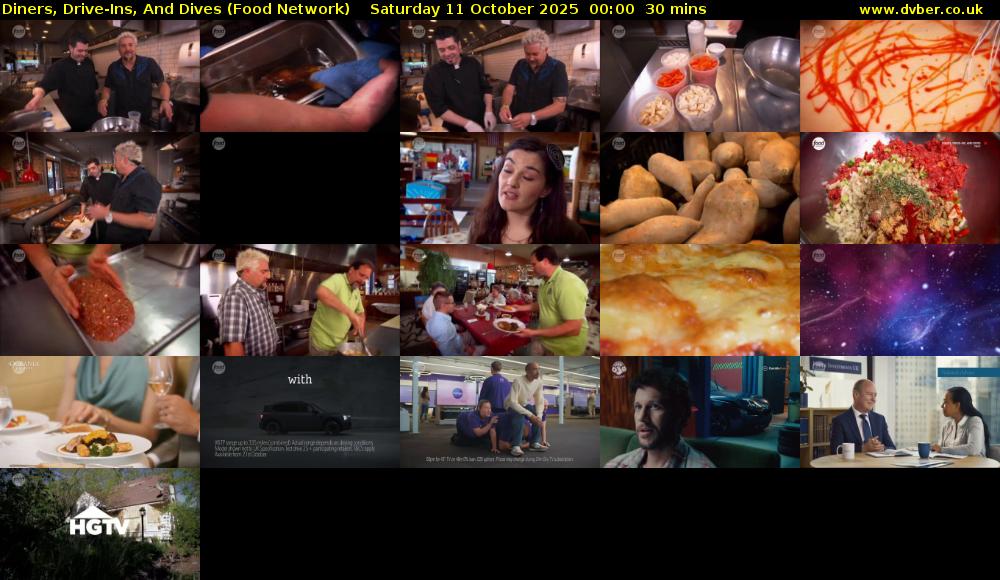 Diners, Drive-Ins, And Dives (Food Network) Saturday 11 October 2025 00:00 - 00:30