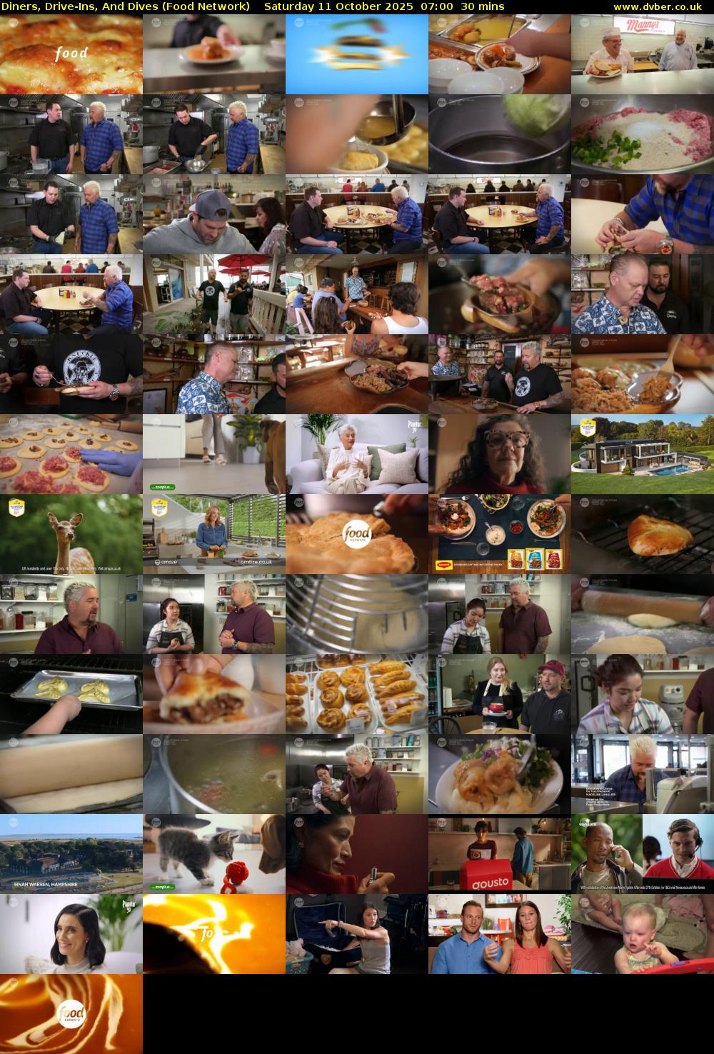 Diners, Drive-Ins, And Dives (Food Network) Saturday 11 October 2025 07:00 - 07:30