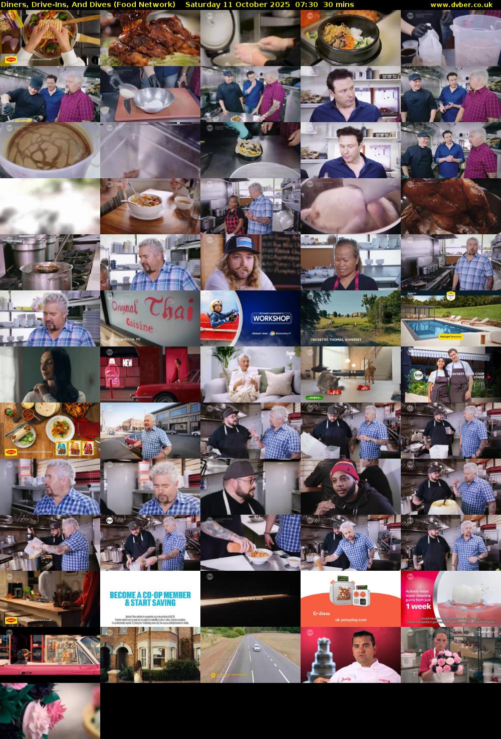 Diners, Drive-Ins, And Dives (Food Network) Saturday 11 October 2025 07:30 - 08:00