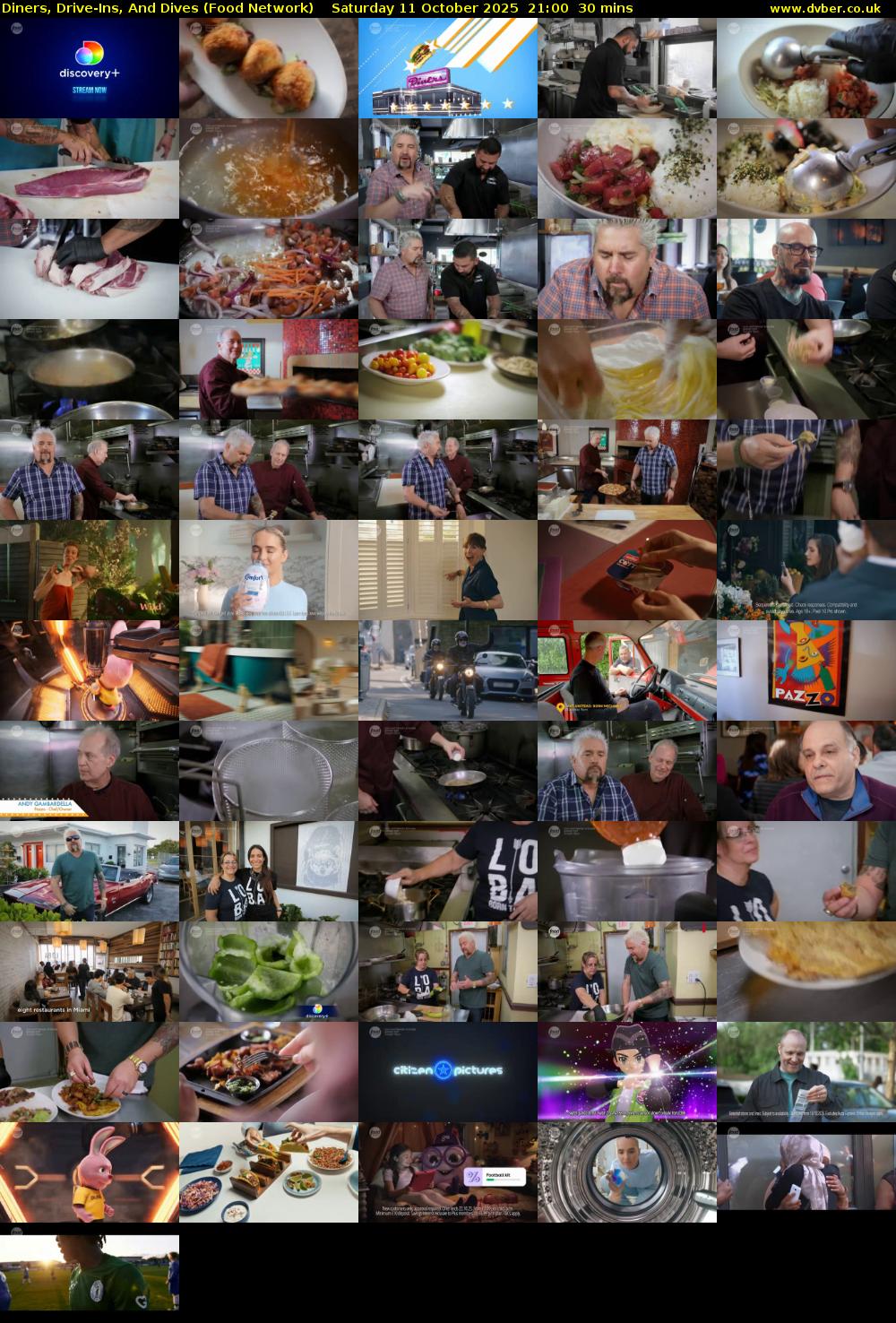 Diners, Drive-Ins, And Dives (Food Network) Saturday 11 October 2025 21:00 - 21:30