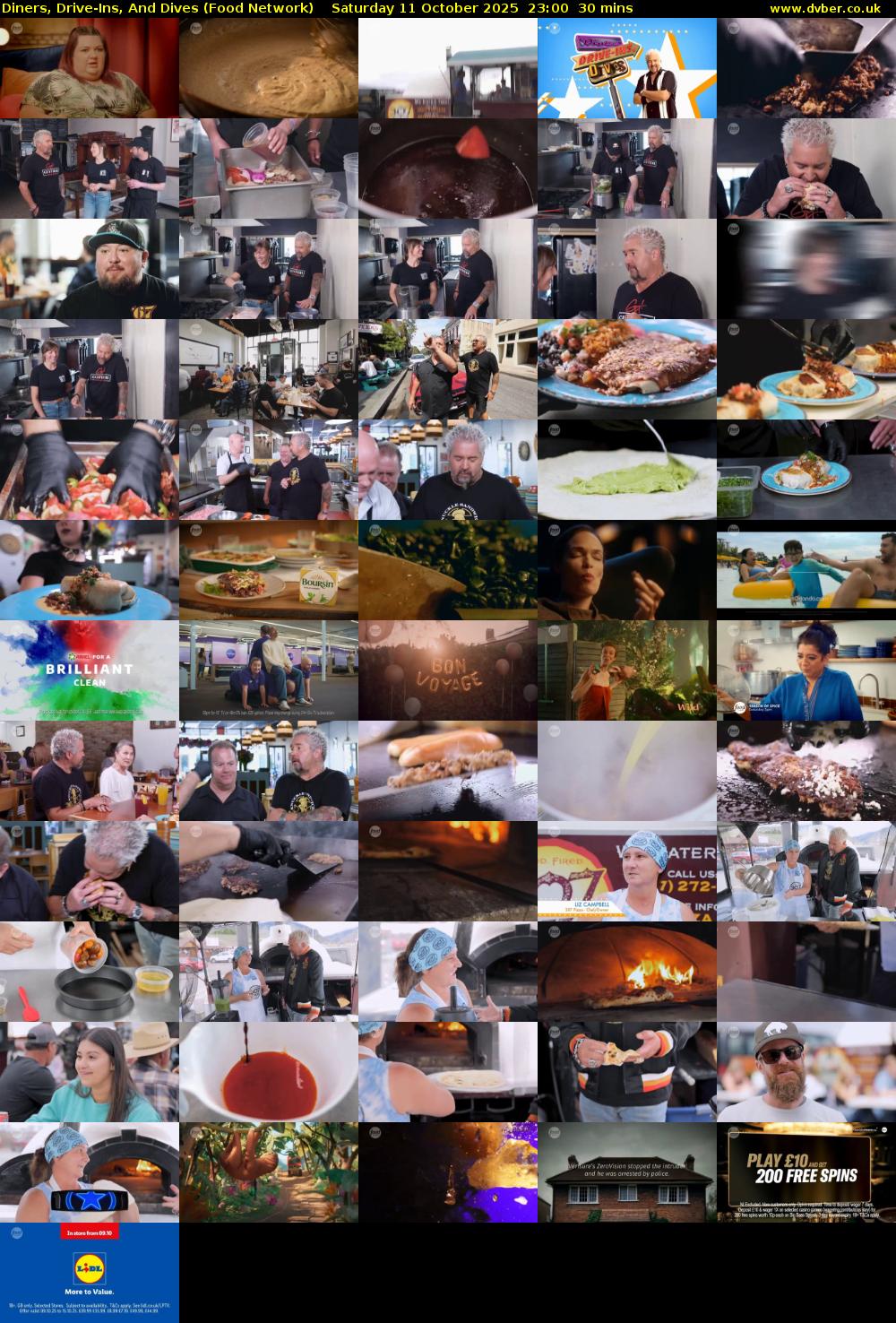 Diners, Drive-Ins, And Dives (Food Network) Saturday 11 October 2025 23:00 - 23:30