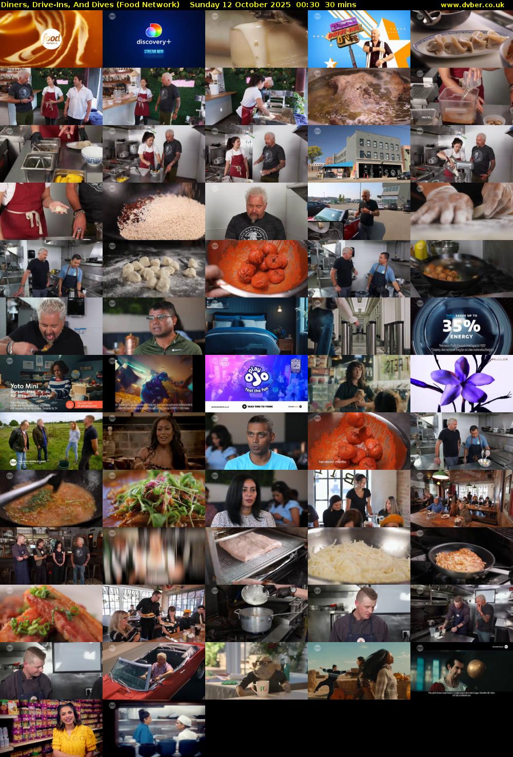 Diners, Drive-Ins, And Dives (Food Network) Sunday 12 October 2025 00:30 - 01:00