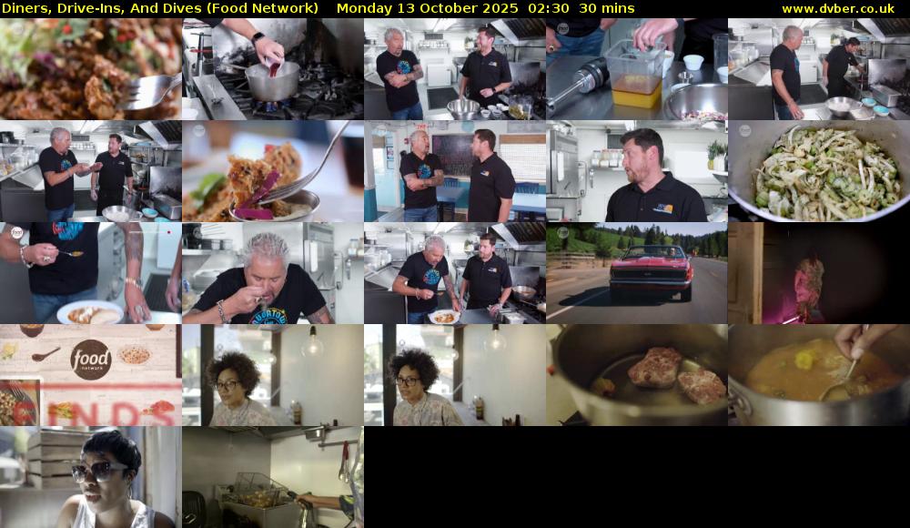 Diners, Drive-Ins, And Dives (Food Network) Monday 13 October 2025 02:30 - 03:00