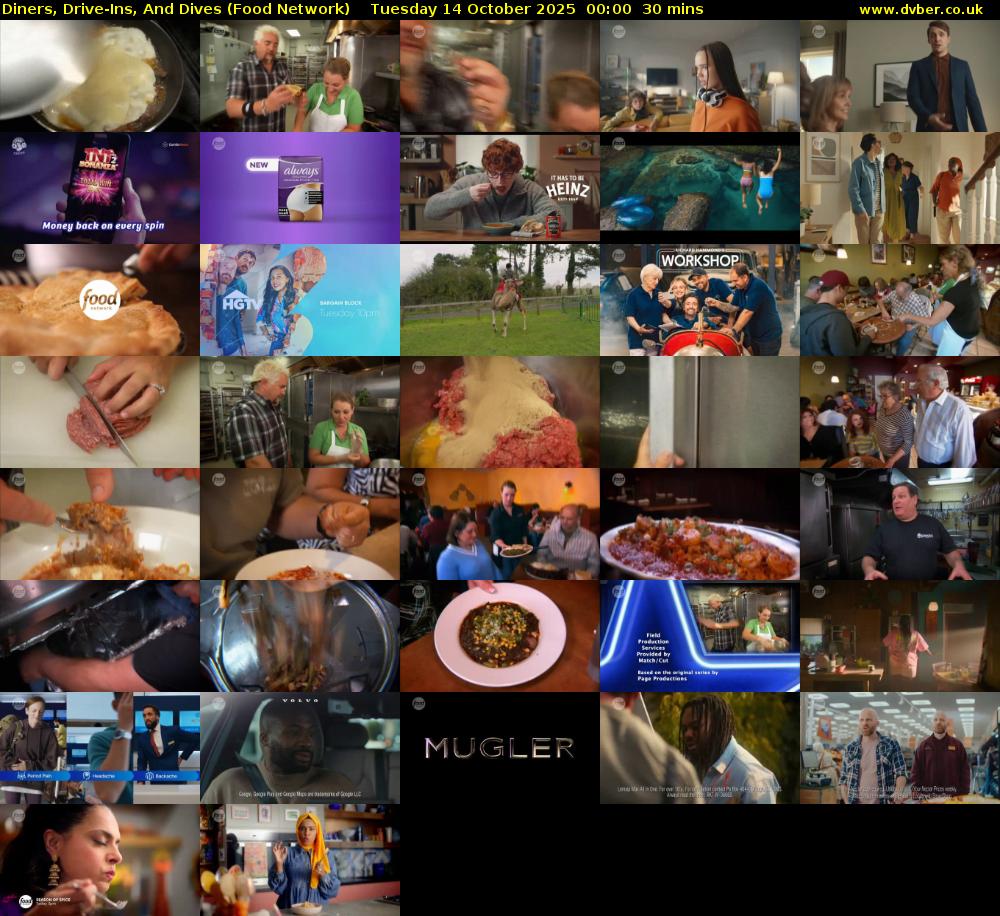 Diners, Drive-Ins, And Dives (Food Network) Tuesday 14 October 2025 00:00 - 00:30