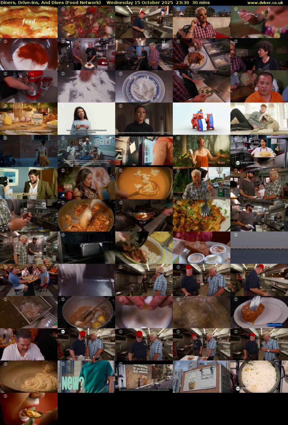 Diners, Drive-Ins, And Dives (Food Network) Wednesday 15 October 2025 23:30 - 00:00