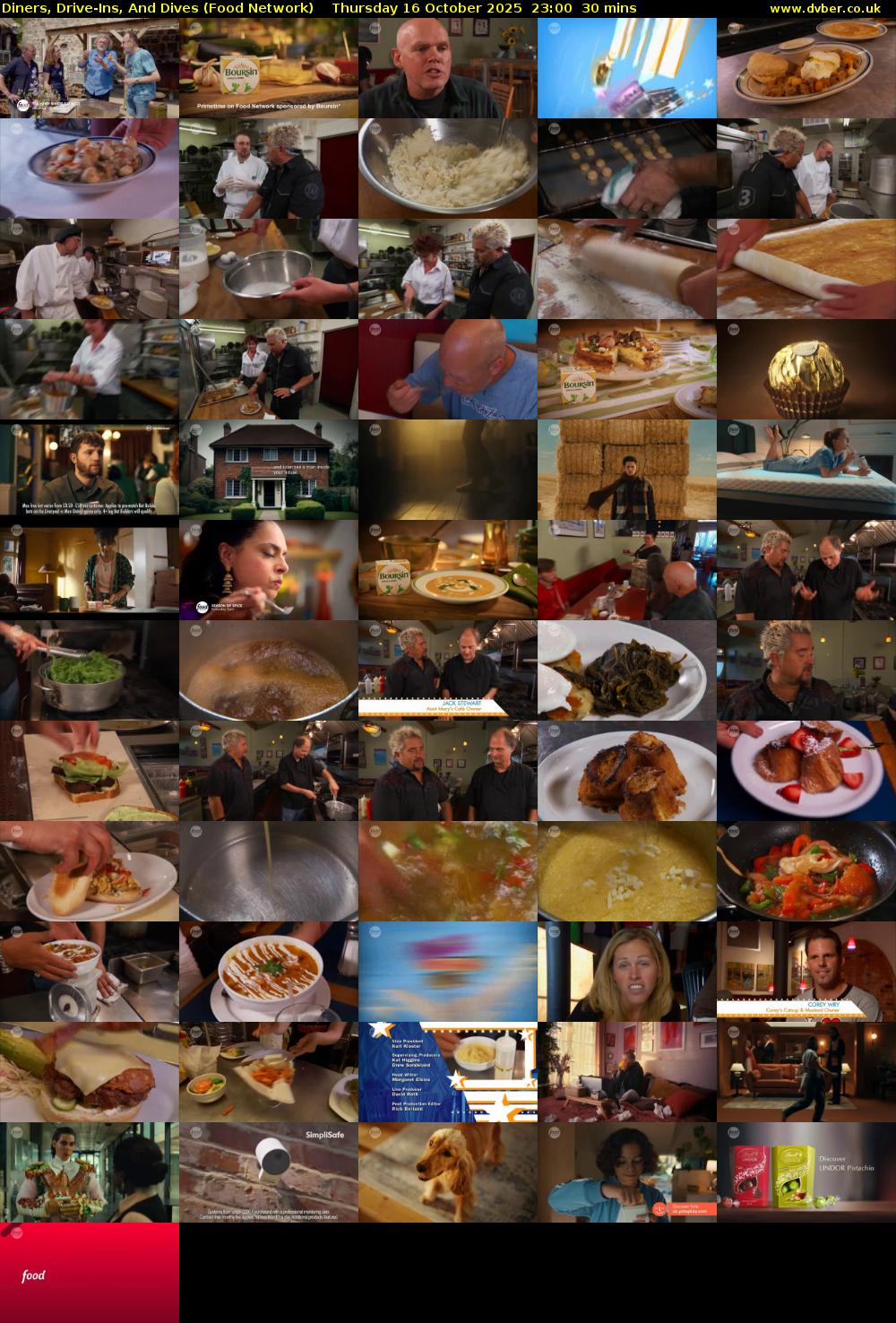 Diners, Drive-Ins, And Dives (Food Network) Thursday 16 October 2025 23:00 - 23:30