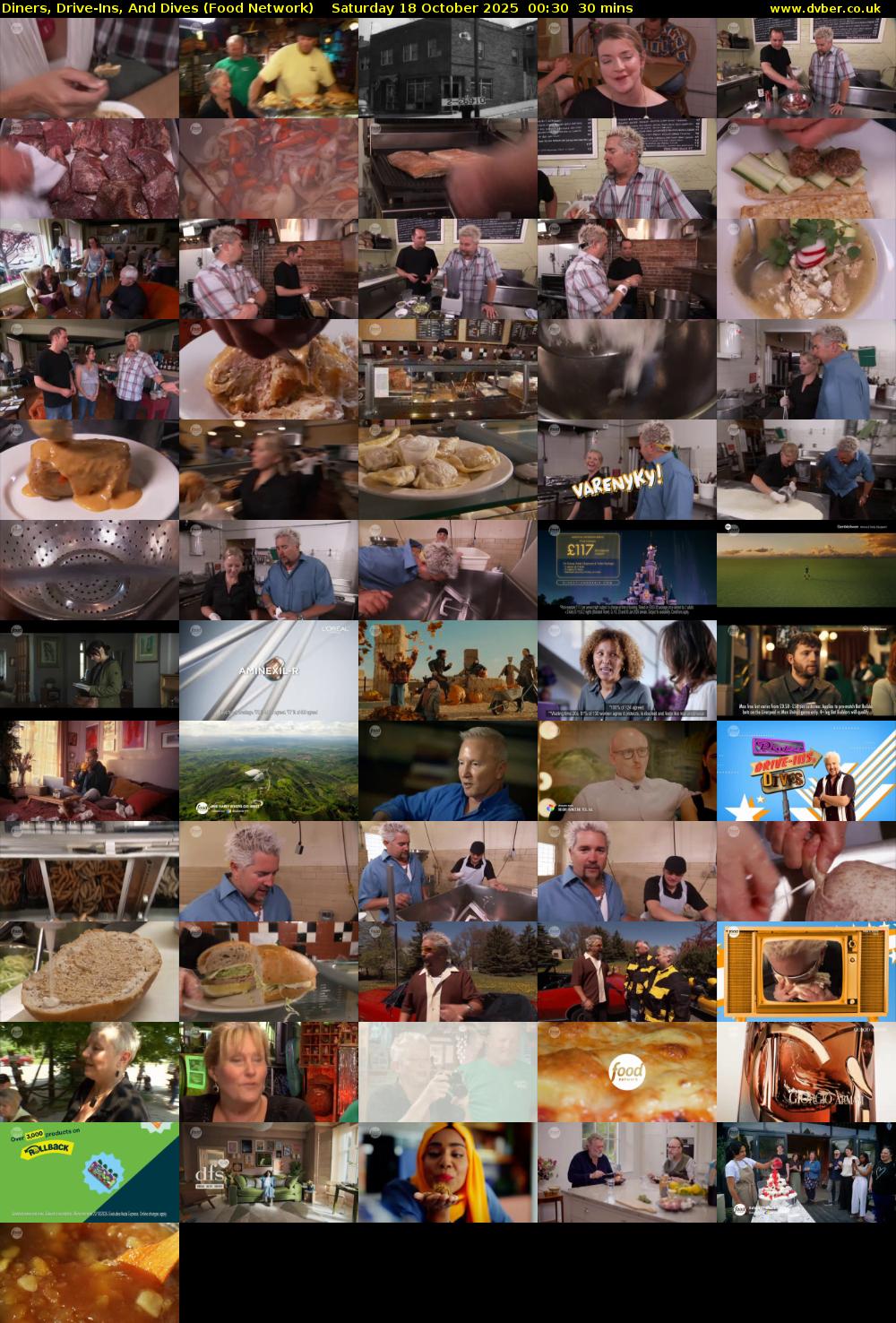 Diners, Drive-Ins, And Dives (Food Network) Saturday 18 October 2025 00:30 - 01:00