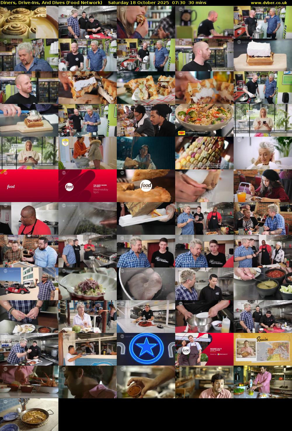 Diners, Drive-Ins, And Dives (Food Network) Saturday 18 October 2025 07:30 - 08:00