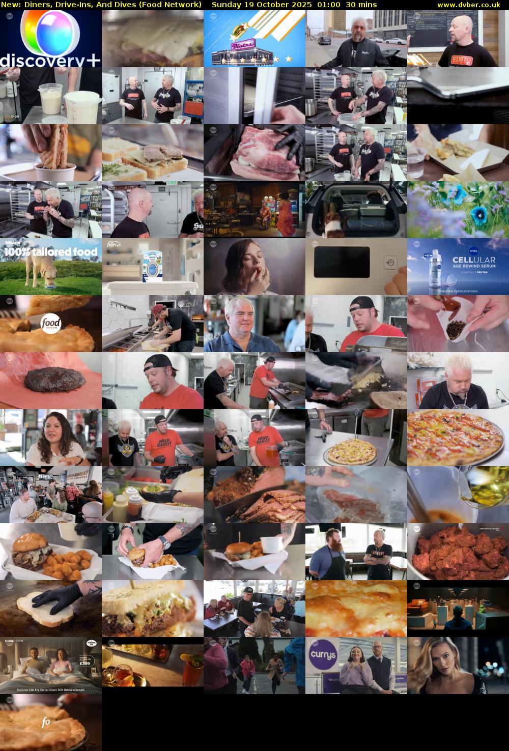 Diners, Drive-Ins, And Dives (Food Network) Sunday 19 October 2025 01:00 - 01:30