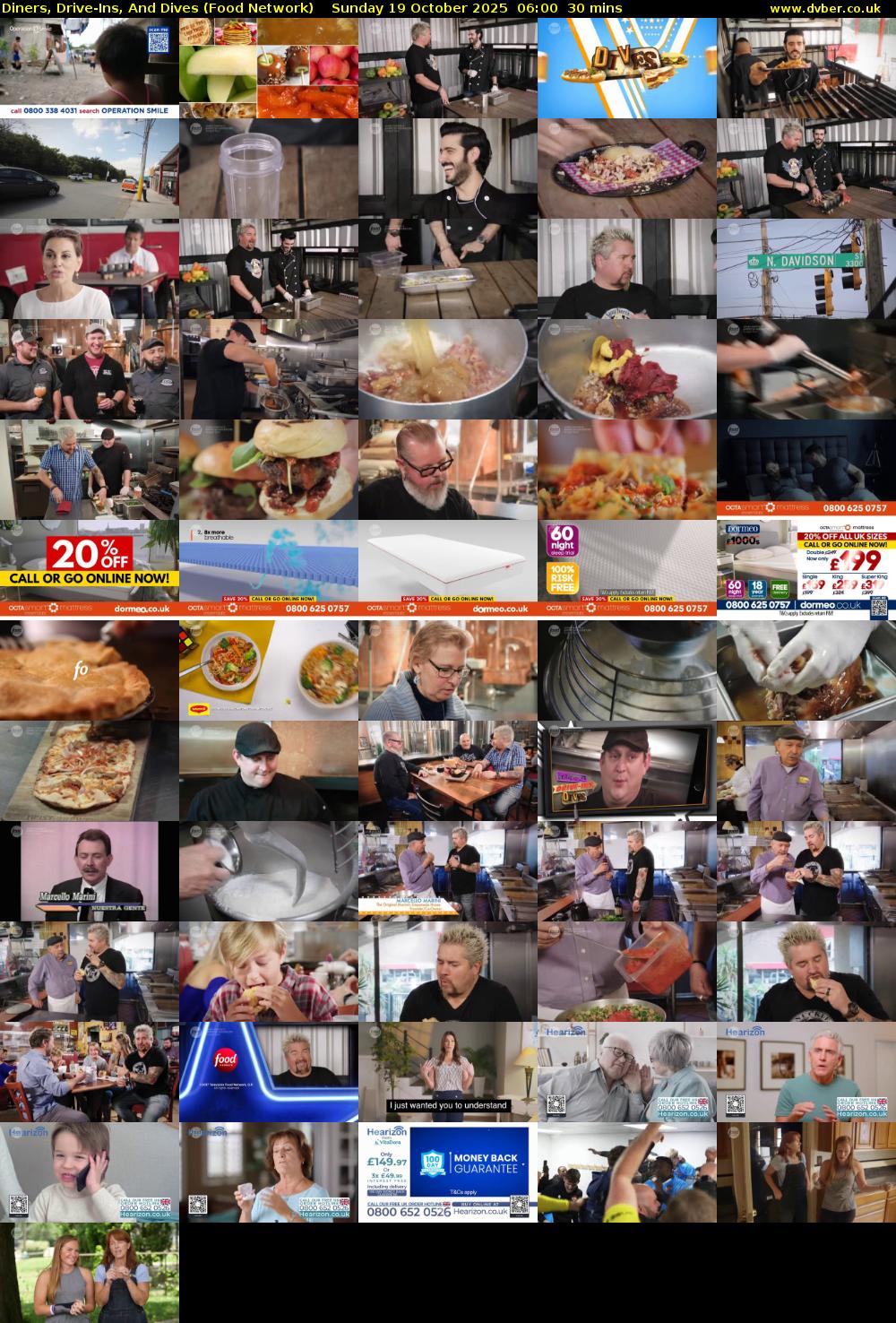 Diners, Drive-Ins, And Dives (Food Network) Sunday 19 October 2025 06:00 - 06:30