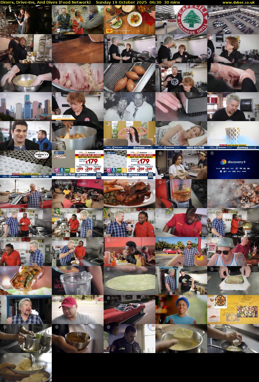Diners, Drive-Ins, And Dives (Food Network) Sunday 19 October 2025 06:30 - 07:00