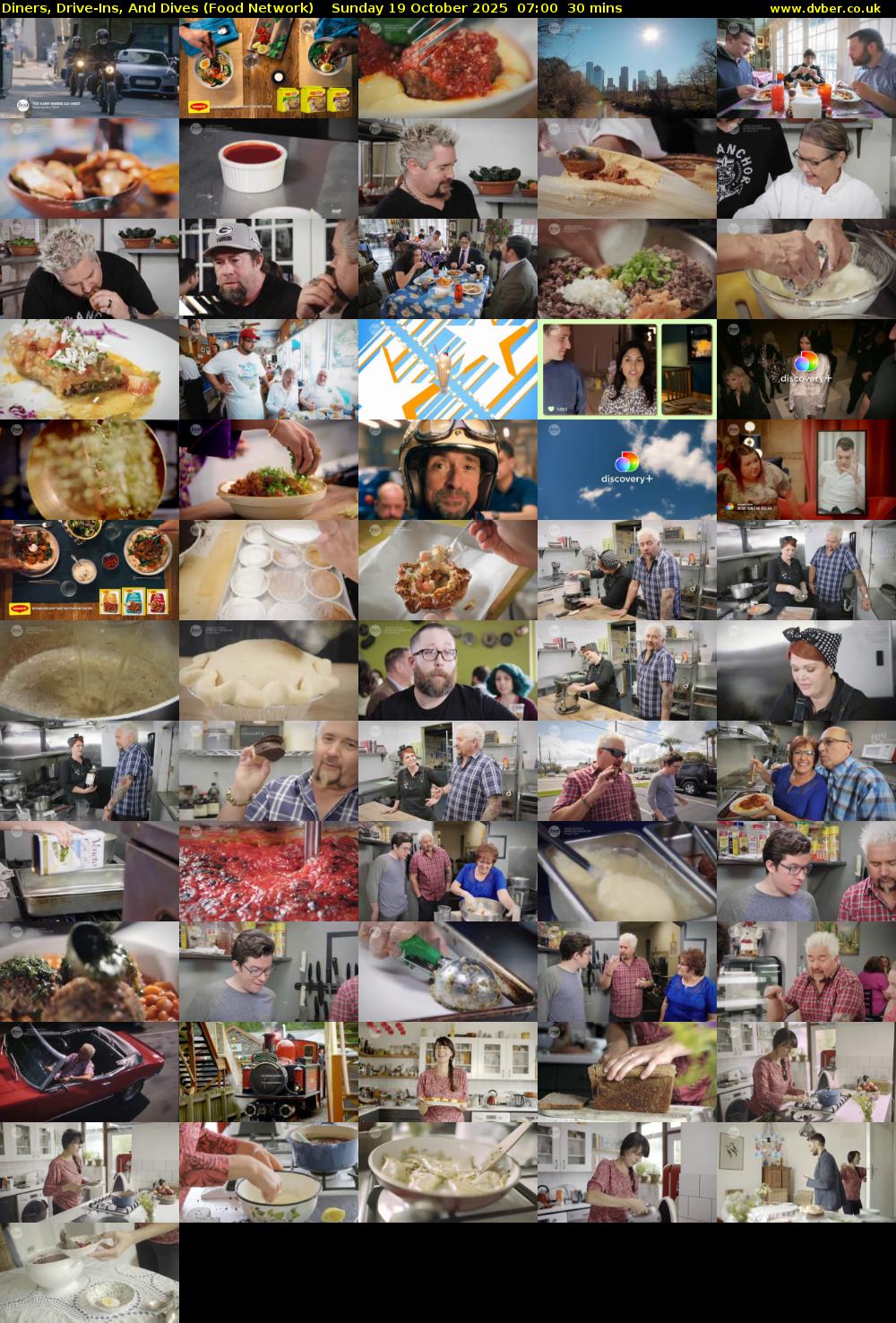 Diners, Drive-Ins, And Dives (Food Network) Sunday 19 October 2025 07:00 - 07:30