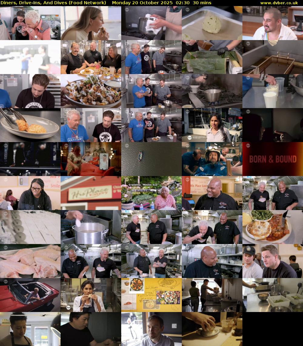 Diners, Drive-Ins, And Dives (Food Network) Monday 20 October 2025 02:30 - 03:00