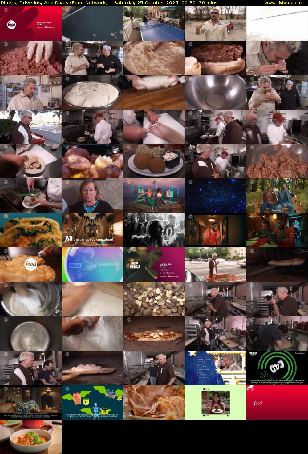Diners, Drive-Ins, And Dives (Food Network) Saturday 25 October 2025 00:30 - 01:00