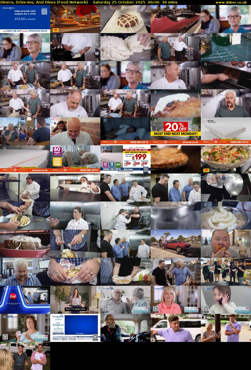 Diners, Drive-Ins, And Dives (Food Network) Saturday 25 October 2025 06:00 - 06:30