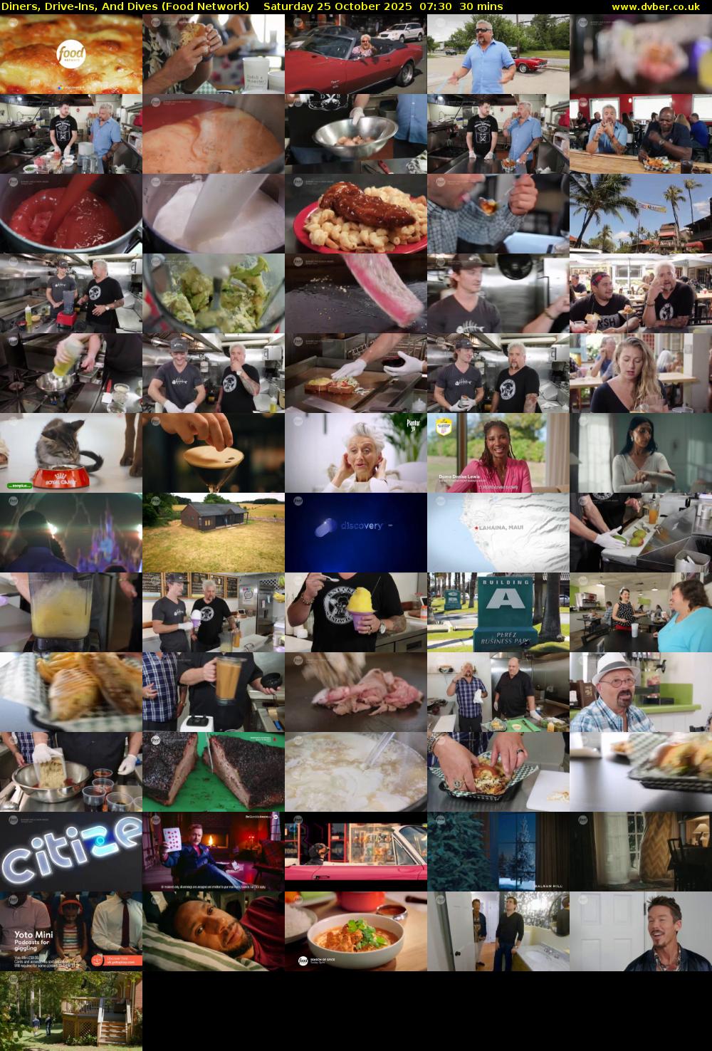Diners, Drive-Ins, And Dives (Food Network) Saturday 25 October 2025 07:30 - 08:00
