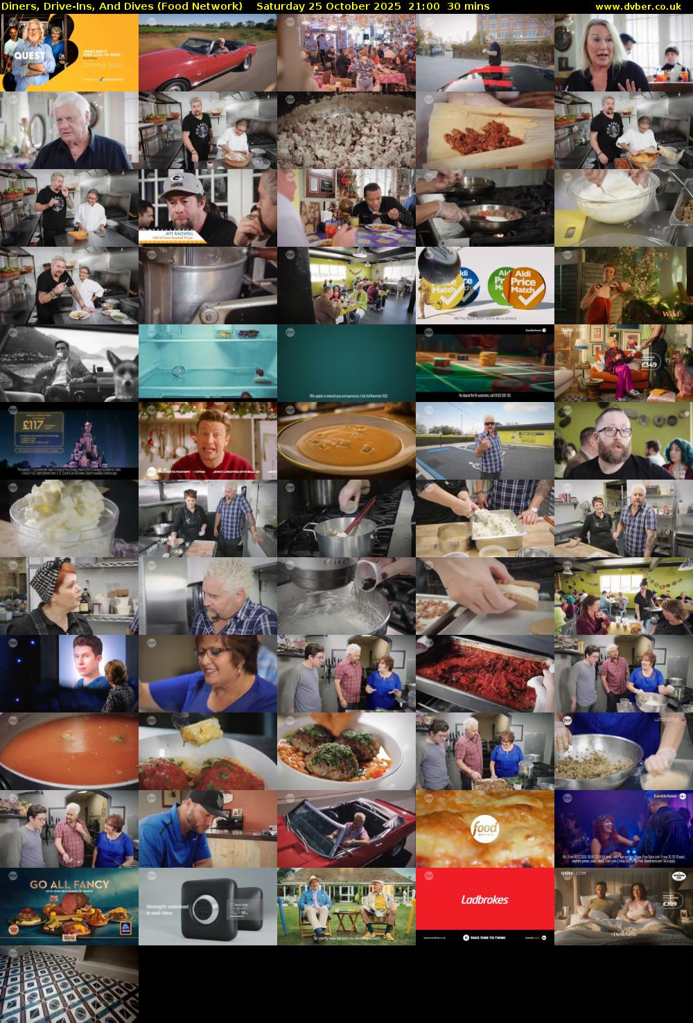 Diners, Drive-Ins, And Dives (Food Network) Saturday 25 October 2025 21:00 - 21:30
