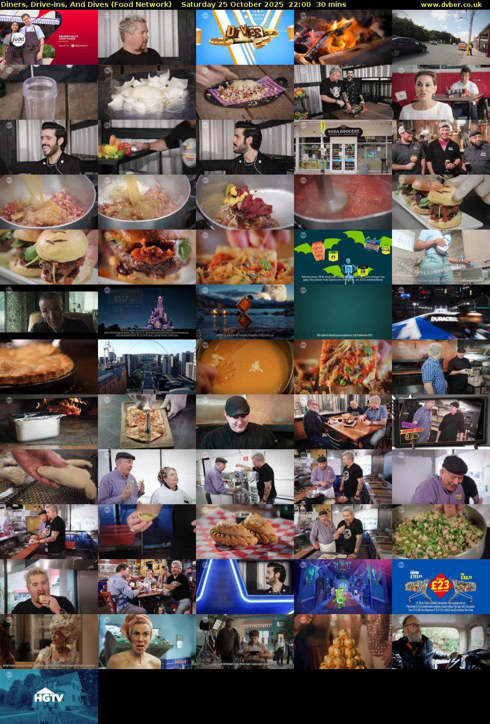 Diners, Drive-Ins, And Dives (Food Network) Saturday 25 October 2025 22:00 - 22:30