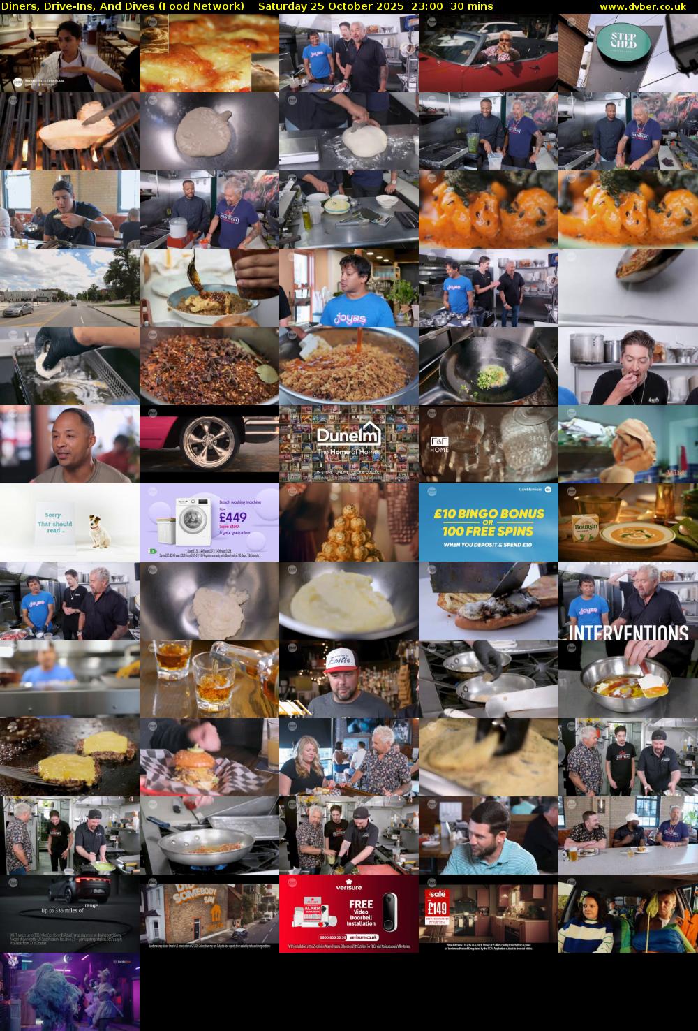 Diners, Drive-Ins, And Dives (Food Network) Saturday 25 October 2025 23:00 - 23:30