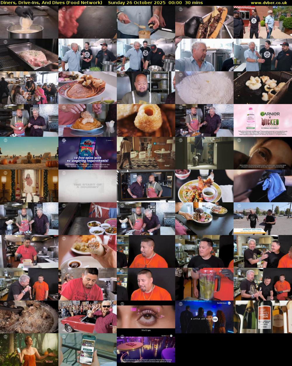 Diners, Drive-Ins, And Dives (Food Network) Sunday 26 October 2025 00:00 - 00:30