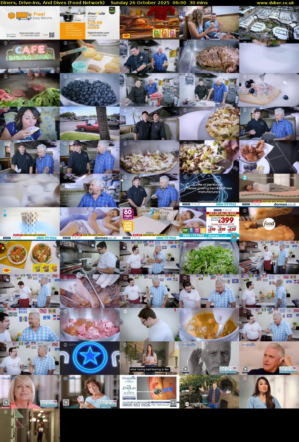 Diners, Drive-Ins, And Dives (Food Network) Sunday 26 October 2025 06:00 - 06:30