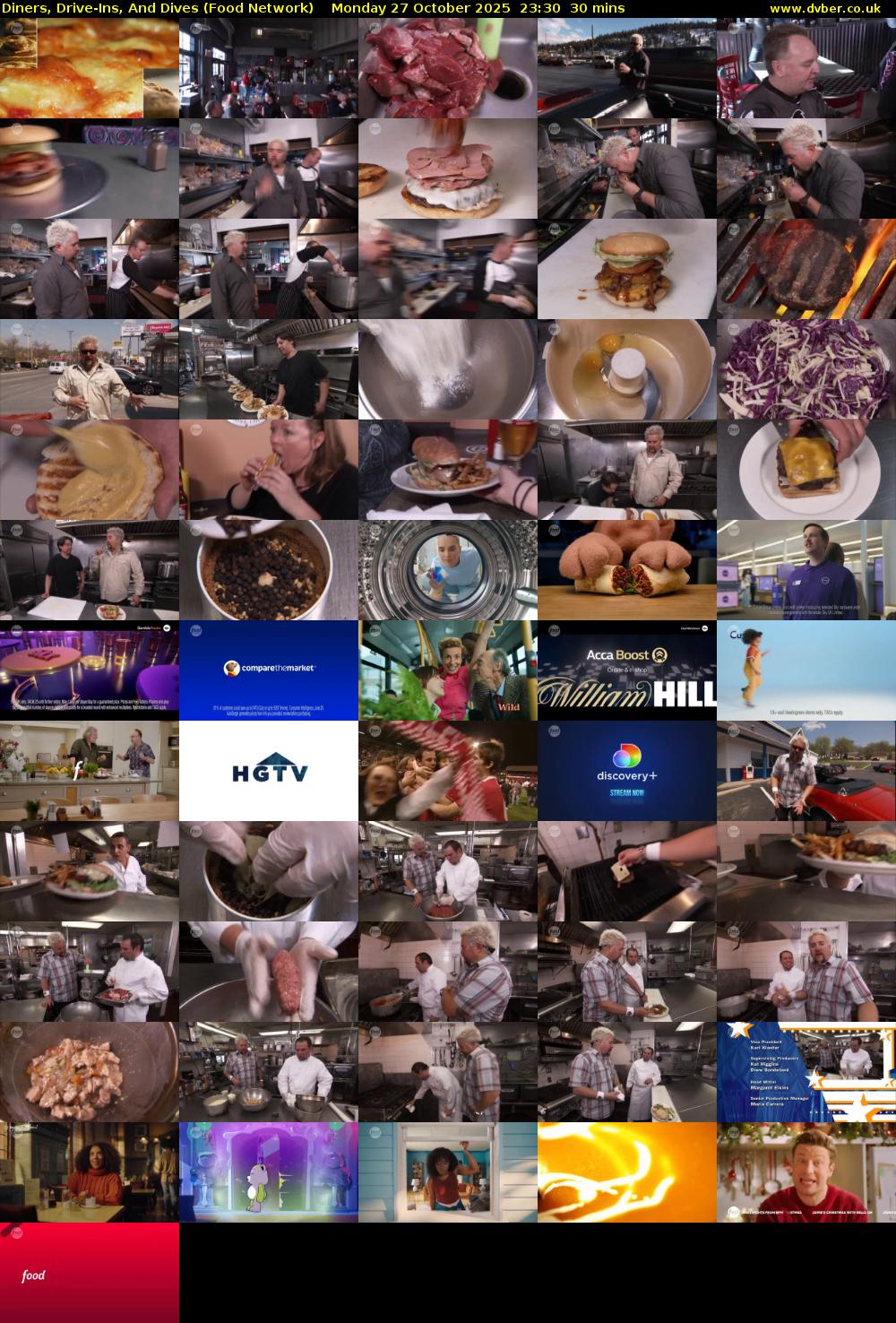 Diners, Drive-Ins, And Dives (Food Network) Monday 27 October 2025 23:30 - 00:00