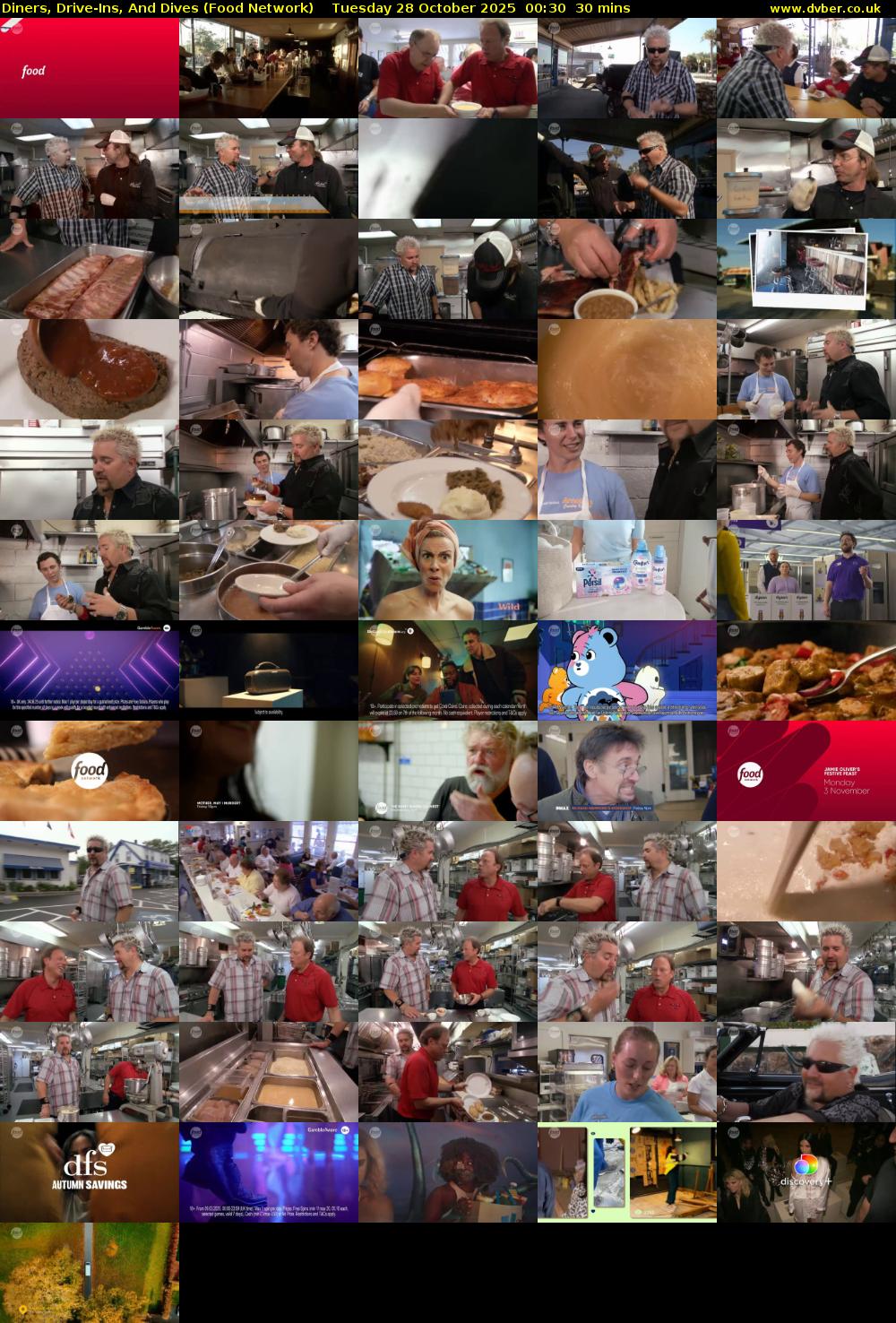 Diners, Drive-Ins, And Dives (Food Network) Tuesday 28 October 2025 00:30 - 01:00