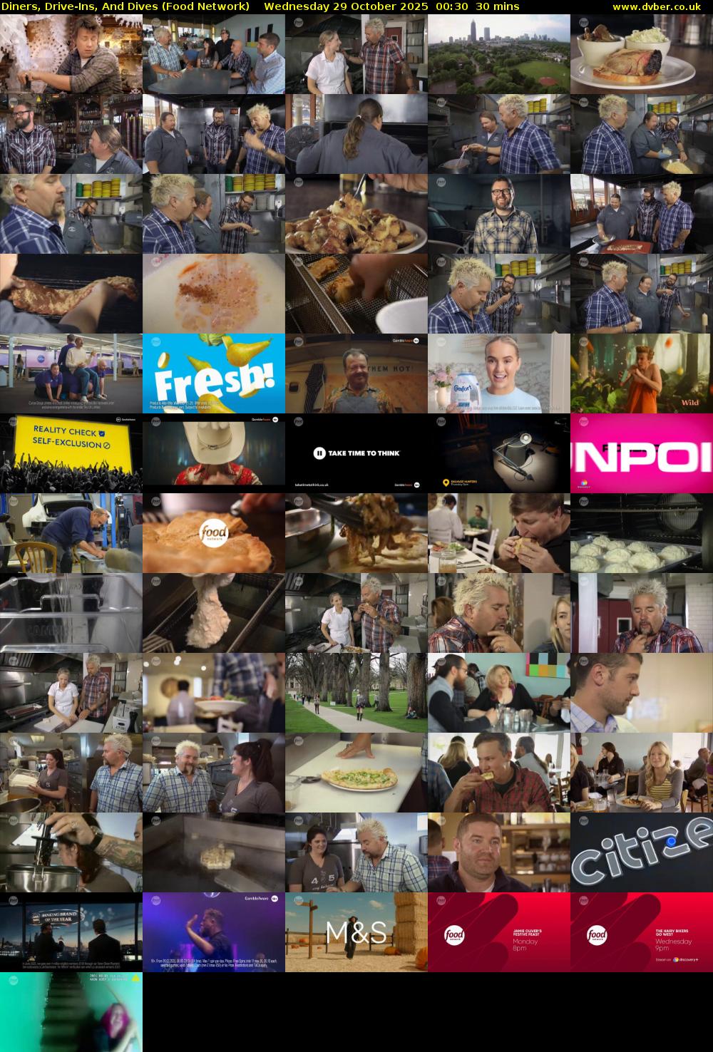 Diners, Drive-Ins, And Dives (Food Network) Wednesday 29 October 2025 00:30 - 01:00