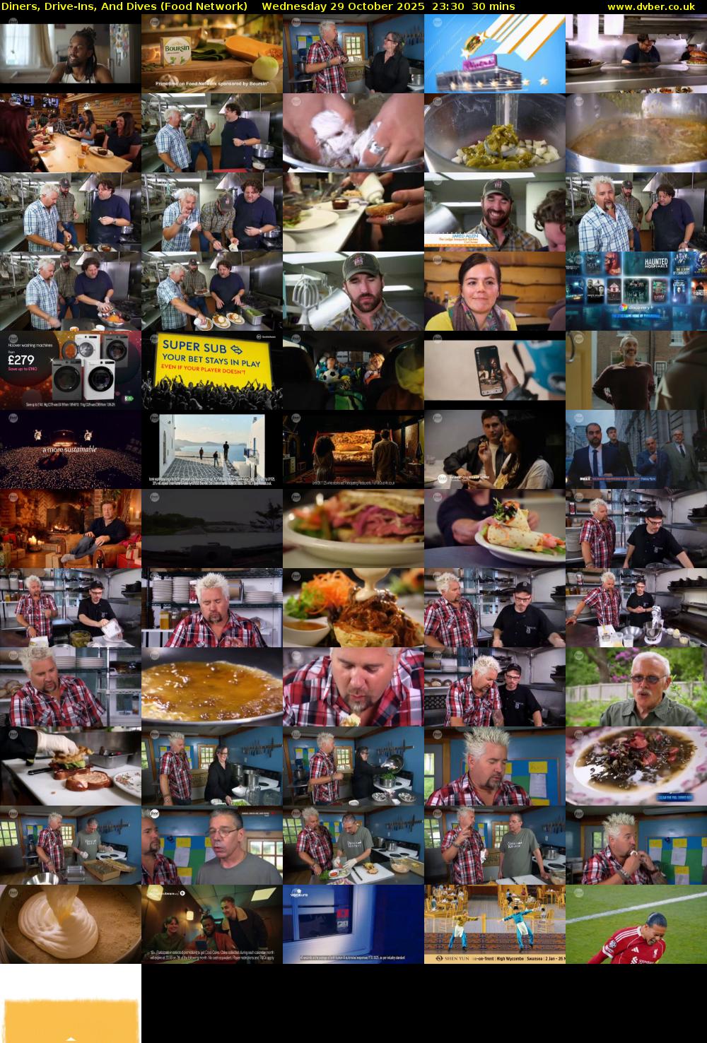 Diners, Drive-Ins, And Dives (Food Network) Wednesday 29 October 2025 23:30 - 00:00