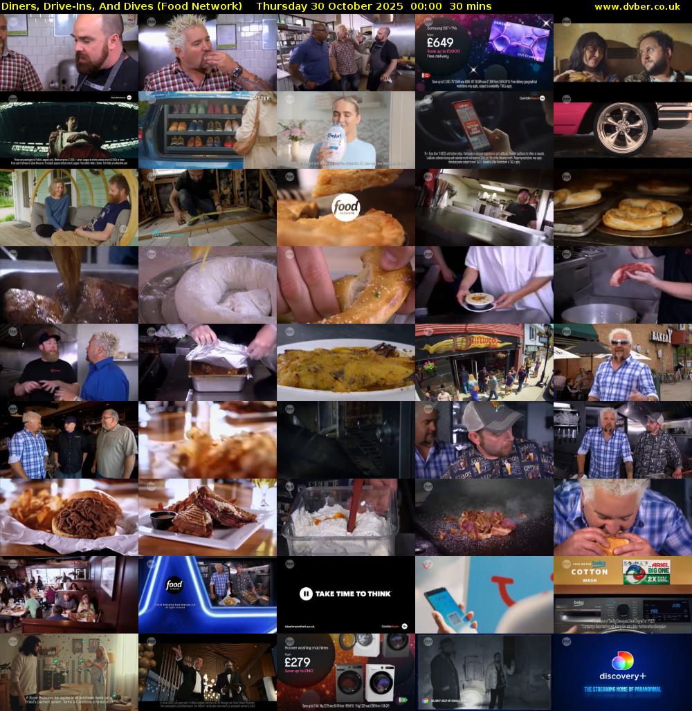 Diners, Drive-Ins, And Dives (Food Network) Thursday 30 October 2025 00:00 - 00:30