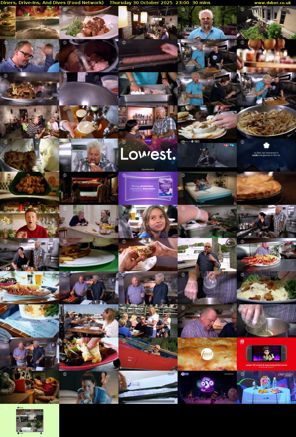 Diners, Drive-Ins, And Dives (Food Network) Thursday 30 October 2025 23:00 - 23:30