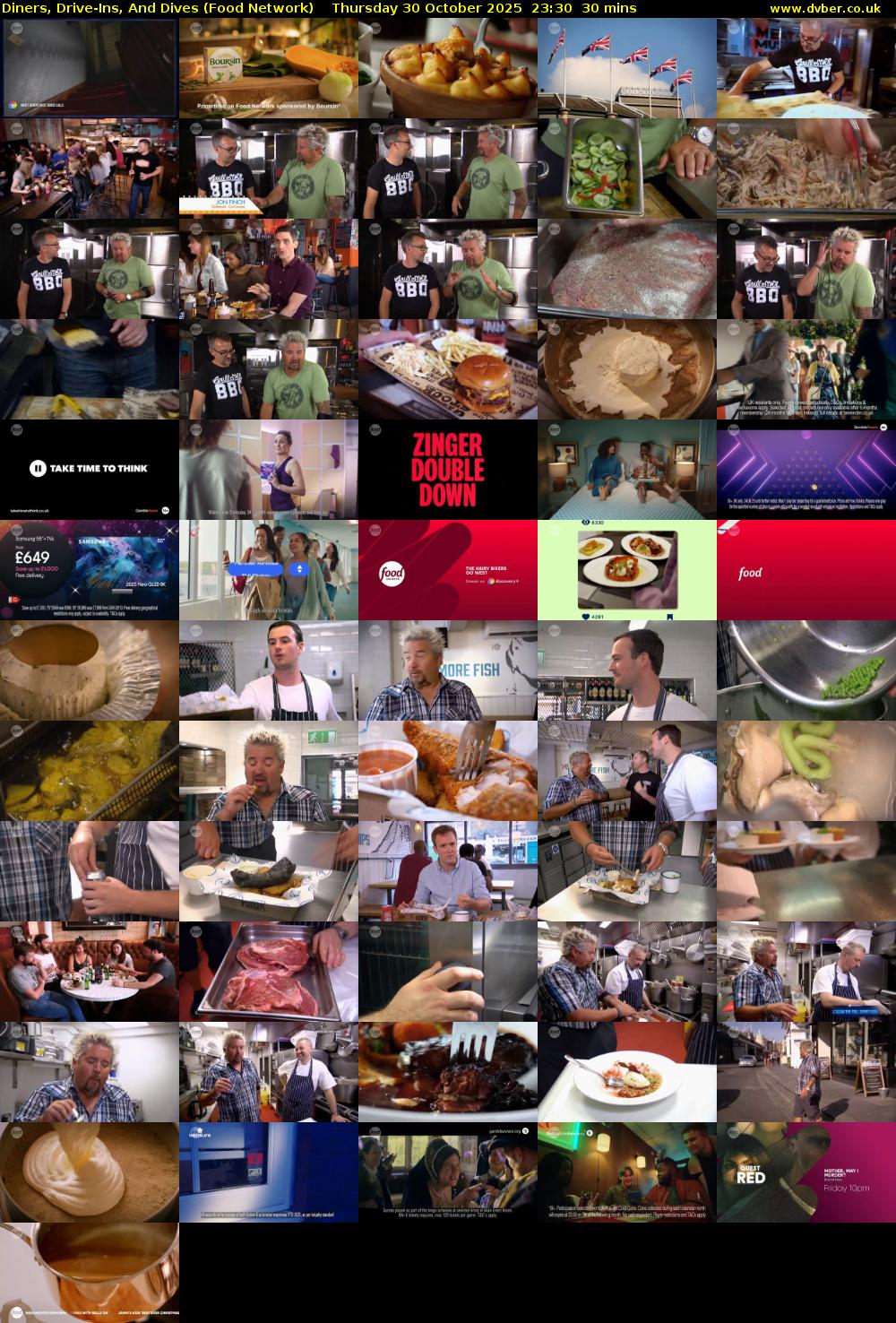Diners, Drive-Ins, And Dives (Food Network) Thursday 30 October 2025 23:30 - 00:00