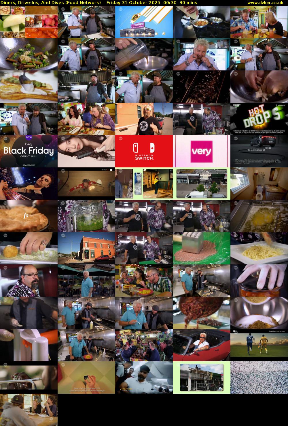 Diners, Drive-Ins, And Dives (Food Network) Friday 31 October 2025 00:30 - 01:00