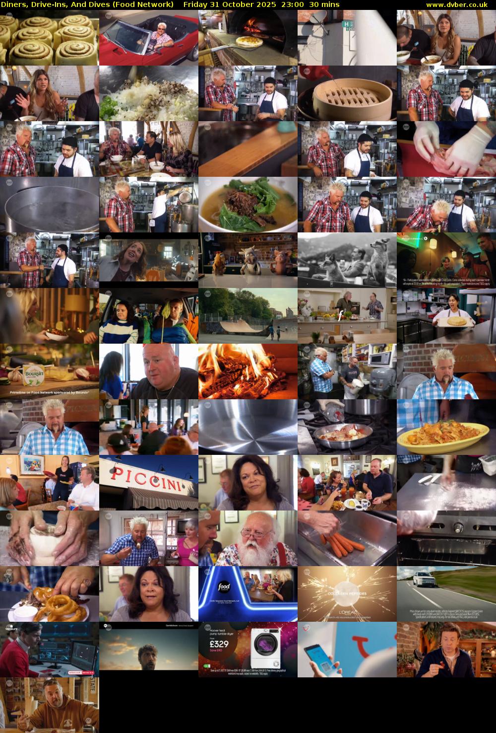 Diners, Drive-Ins, And Dives (Food Network) Friday 31 October 2025 23:00 - 23:30