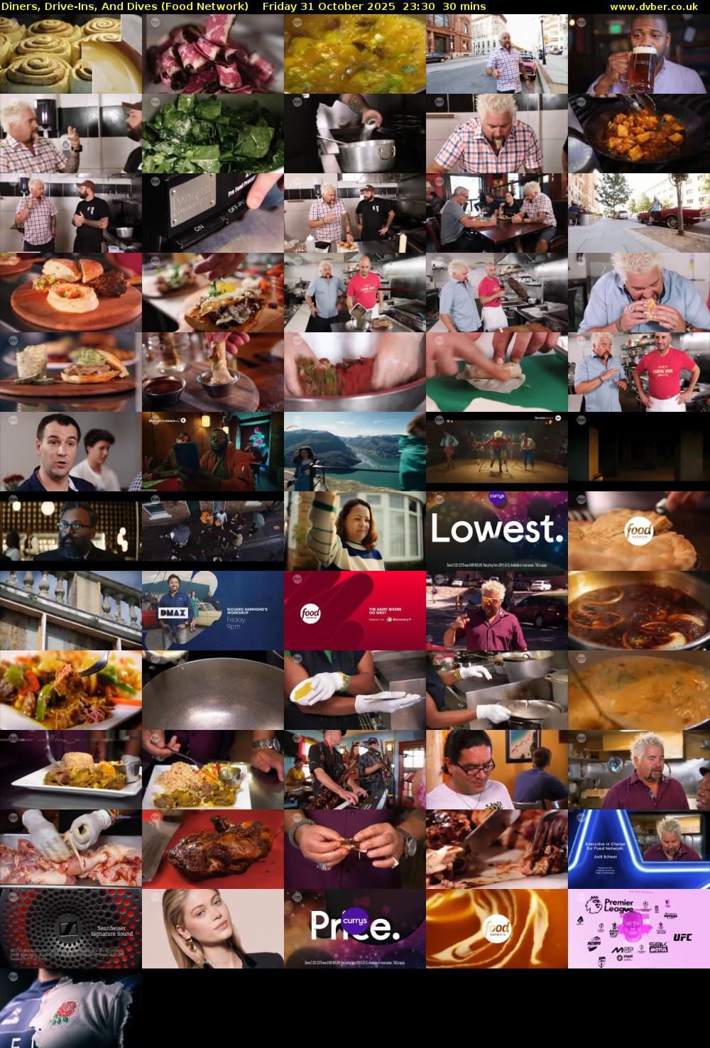 Diners, Drive-Ins, And Dives (Food Network) Friday 31 October 2025 23:30 - 00:00
